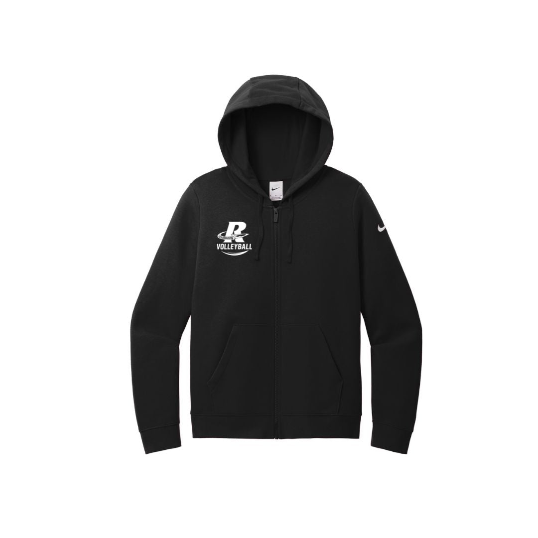 Nike Women's Club Fleece Sleeve Swoosh Full-Zip Hoodie