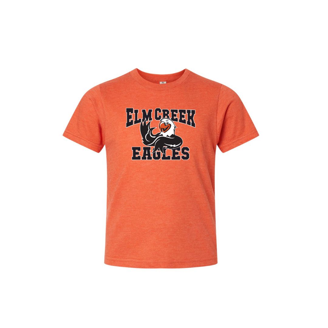 '25 Elm Creek Youth Fine Jersey T-Shirt- NEW Heather Orange