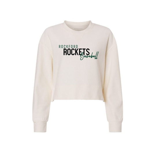 Boxercraft Women's Ribbed Knit Cropped Boxy Crew