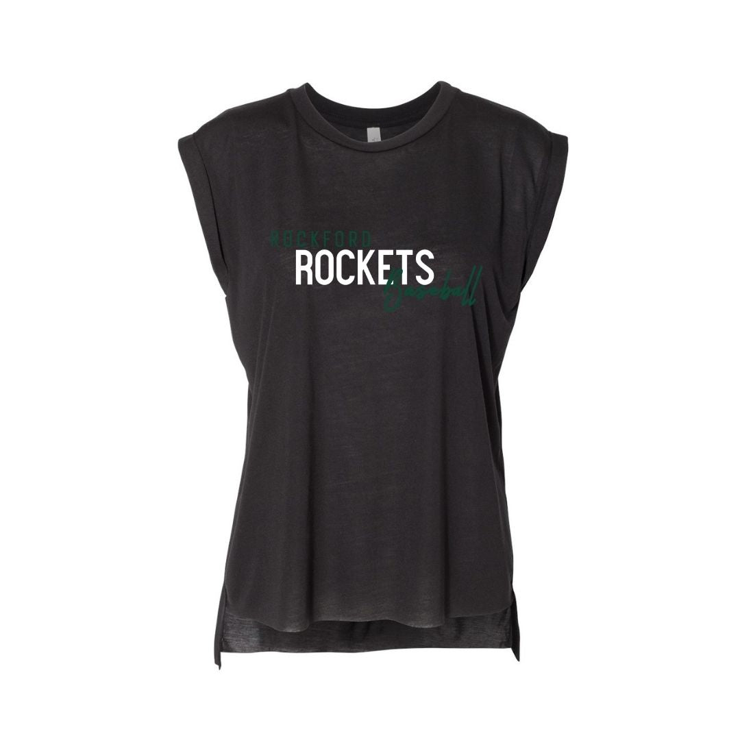 Women’s Flowy Rolled Cuffs Muscle Tee